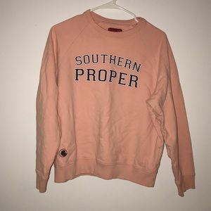 Pink and Navy Southern Proper Sweatshirt